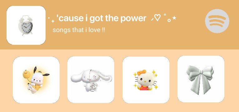 white & orange spotify widget 