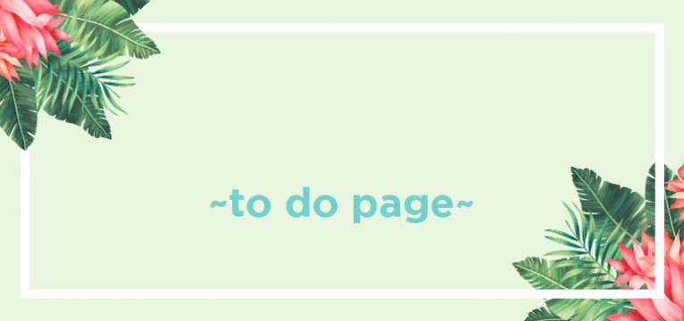 to do page 