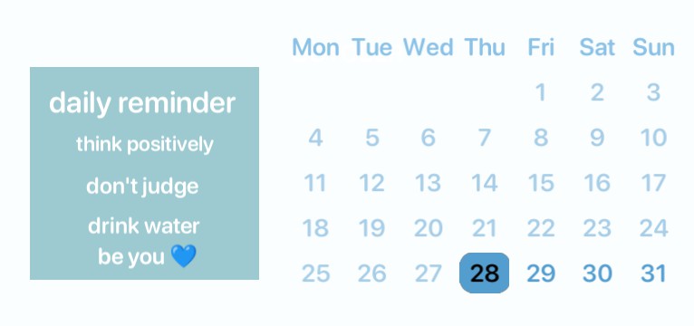 aesthetic calendar 