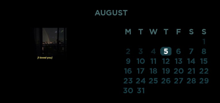 black calendar 
