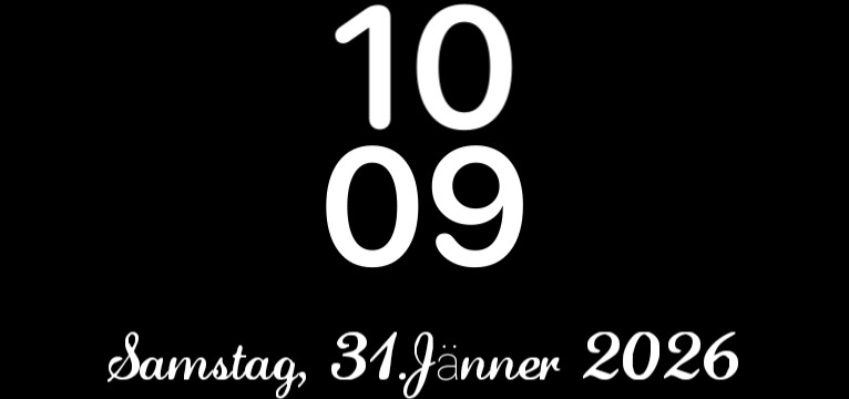 transparent clock with date