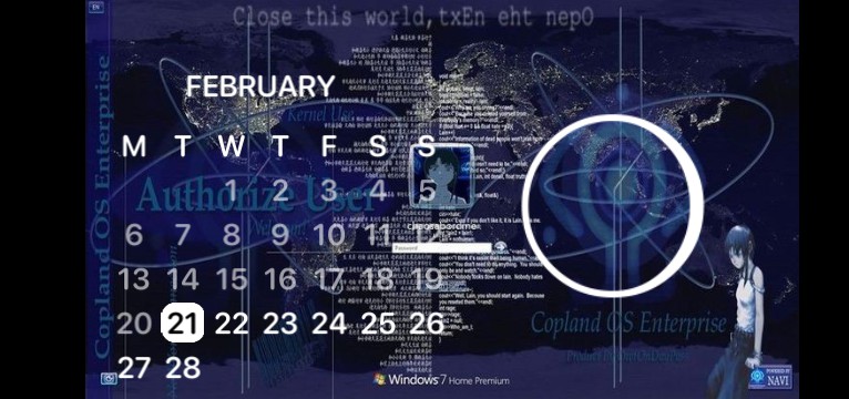Cyber Calendar + Moon Phases