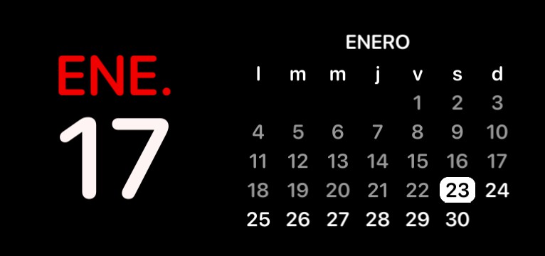 Medium calendar widget