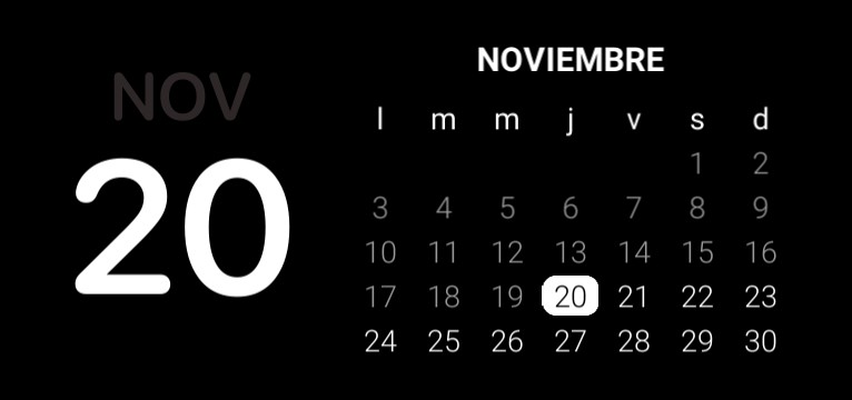 Calendario Gris