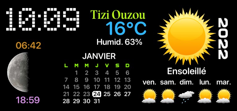 Weather Calendar NB 1