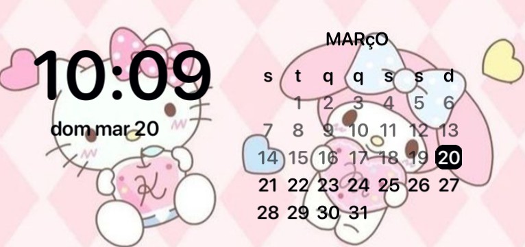 hello kitty widget clock aesthetic  Copy