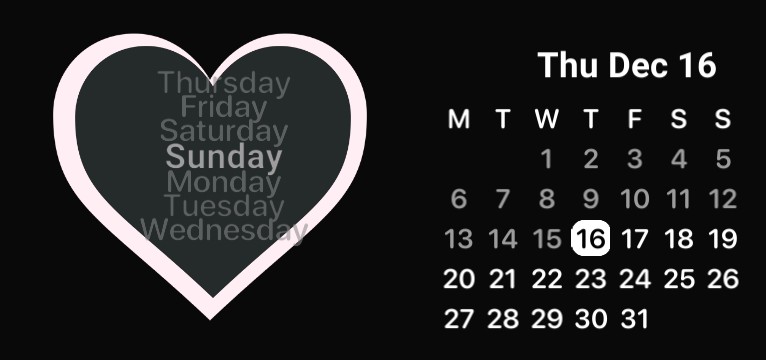dark calendar