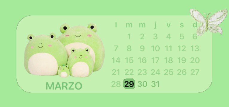 Frog calendar
