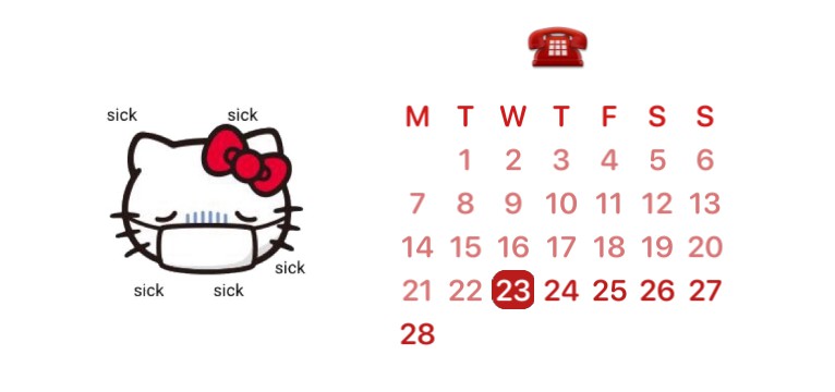 hk calendar red
