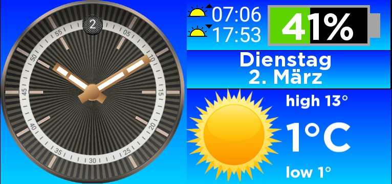 Elegant watch infoplate