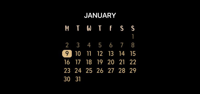 aesthetic calender