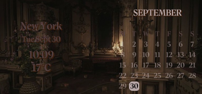 brown calendar dark academia