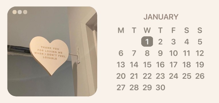 aesthetic cream calendar Copy