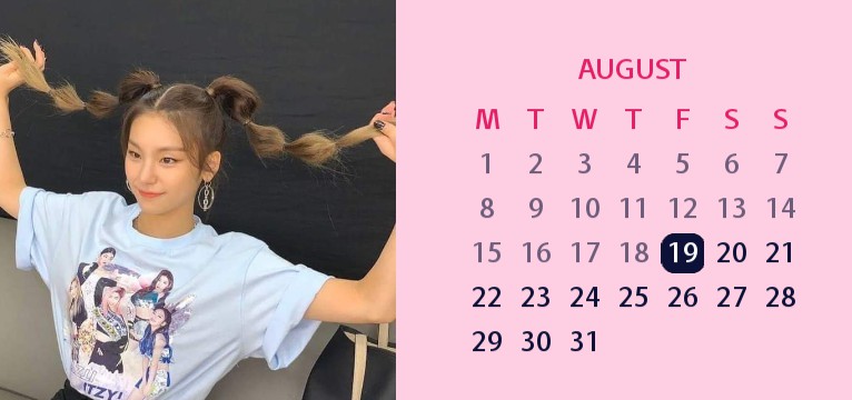 Pink calendar