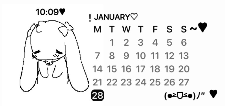 bunny calendar