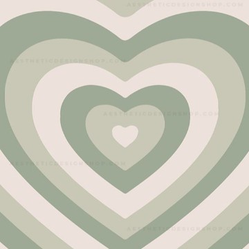 sage green heart