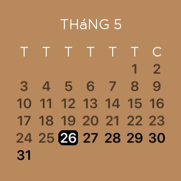 beige calendar