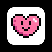 corazon pixel rosa