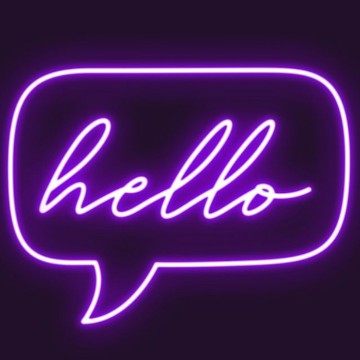 neon hello