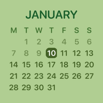 Green calendar