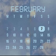 blue calender widget small size