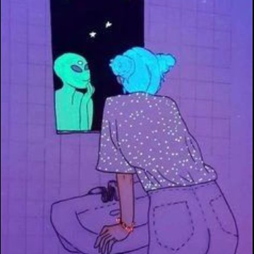 purple alien aesthetic
