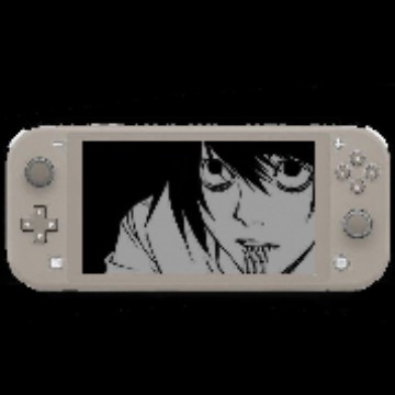 L from Death note in a console