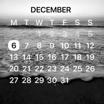 black n white calendar