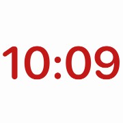 red clock