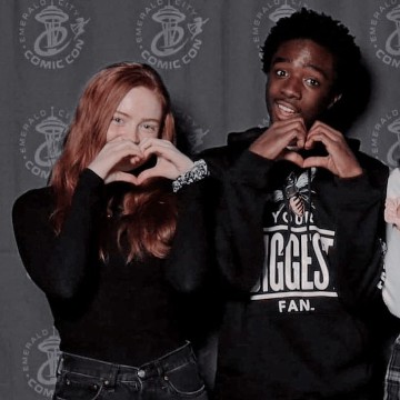 Sadie Sink and Caleb McLaughlin 