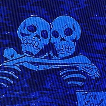 Blue skeleton
