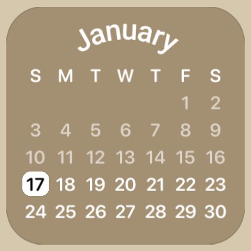Brown Aesthetic Calendar
