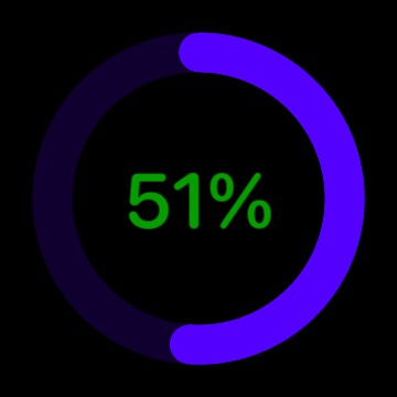 Battery Ring & Percentage with slick modern design