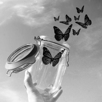 Black and white