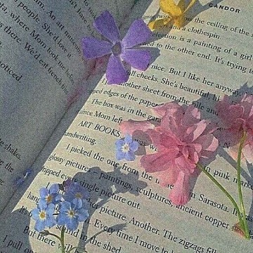 flowers on a book
