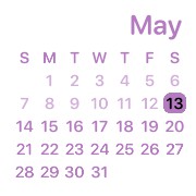 purple calendar