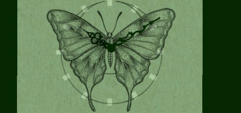 butterfly clock 