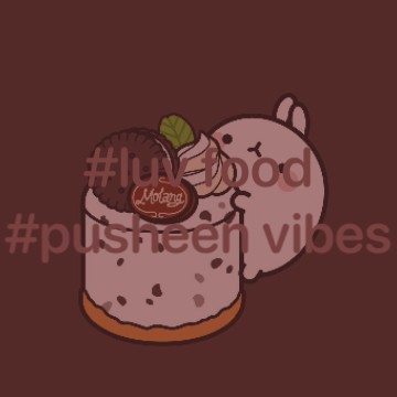 cute Pusheen widget luv food vibes