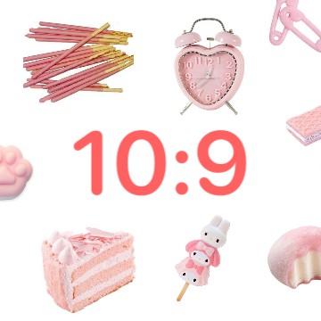 pink clock