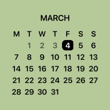 green calendar