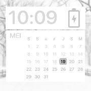 small calendar widget white 