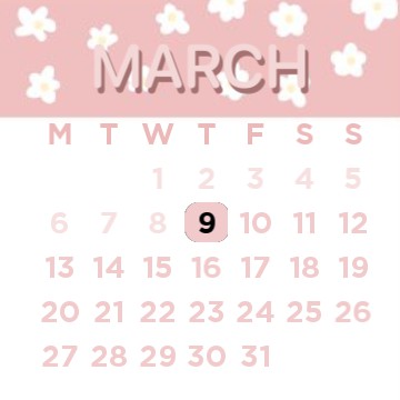 cutie pink calender