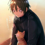 Yamaguchi and cat