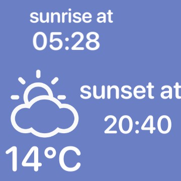 weater and sun widget