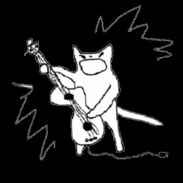 Cat with a guitar