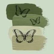 green butterflies