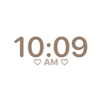 24hr white brown clock