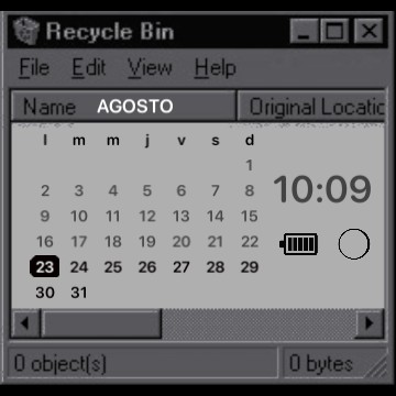 90s Computer Aesthetic Calendar