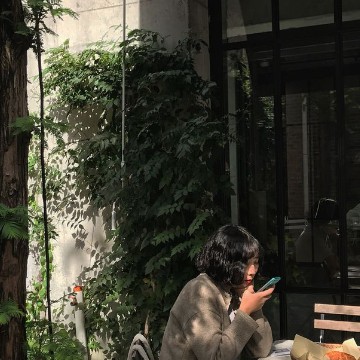 # girl outside widget
