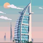pixel art widget dubai 